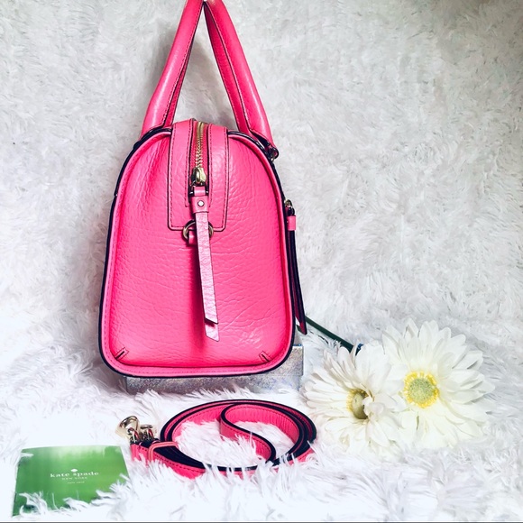 NWOT! Kate Spade | Delaney Perri Lane Bubbles Peony Pink Leather Satchel - Picture 10 of 16